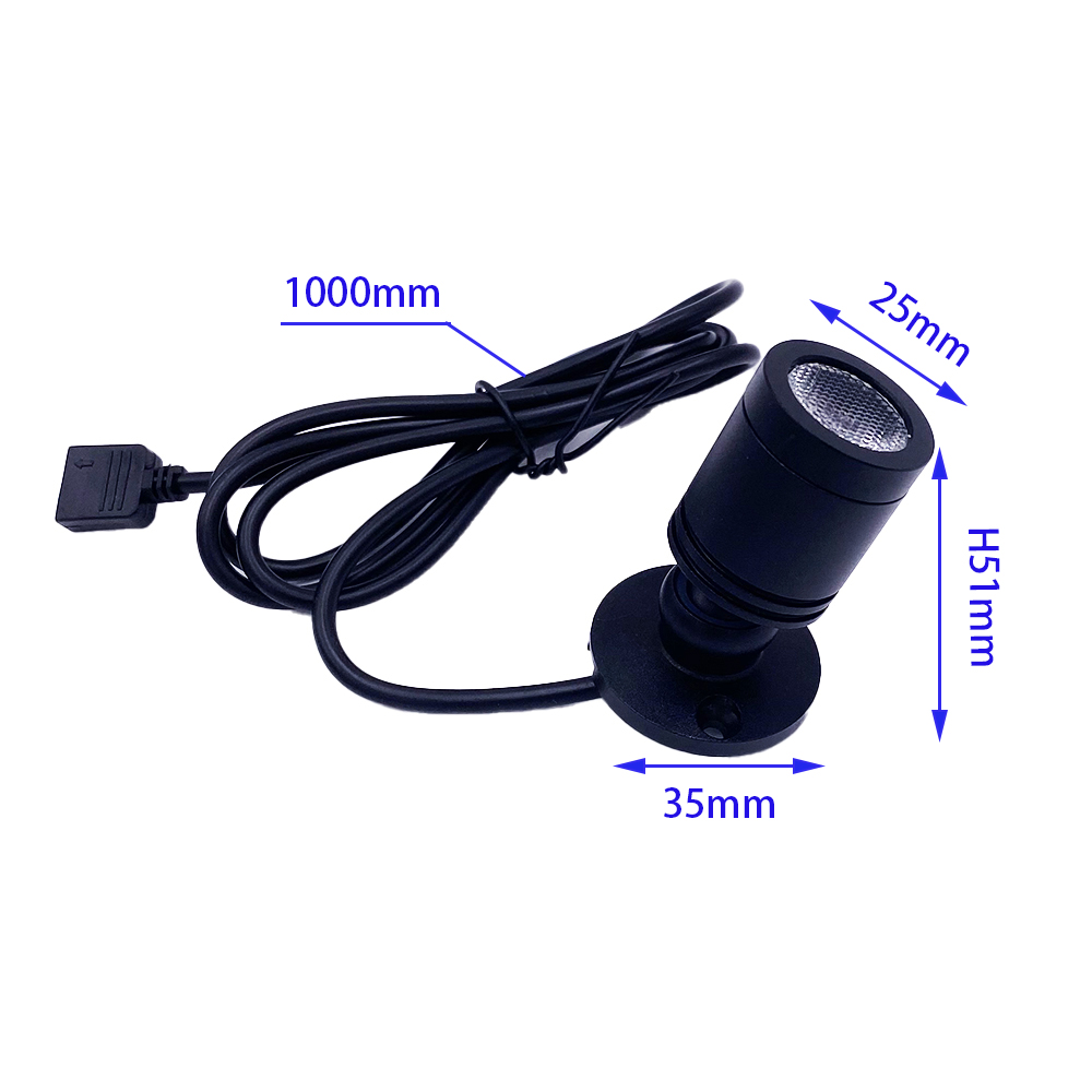 USB 5V RGB Dimbare Mini LED Spotlight Open Kast Showcase Teller Sieraden Licht Draaibare Hoek Plafondspot 3W 1 tot 2