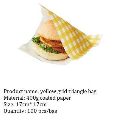 Wegwerp Sandwich Verpakking Gladde Ei Dikke Ei Toast Papierlade Hamburger Ontbijt Verpakking: 10