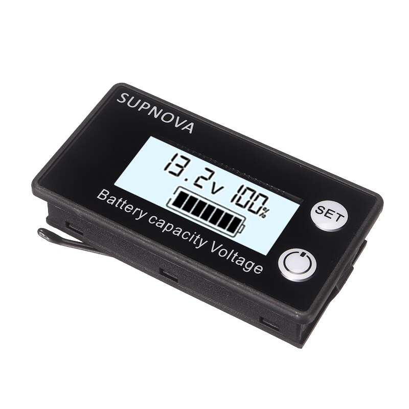 Waterproof Durable Battery Capacity Indicator Lithium Batteries Capacities Meter LED Tester Voltmeter Dual Display