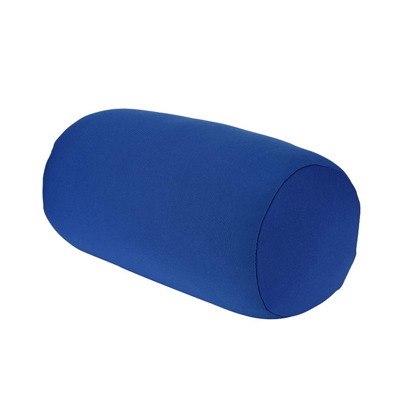 Rollo almohada asiento cabeza cuello de viaje Micro Mini Microbead cojín Color puro cilíndrico almohada cojín para siesta para oficina: Azul