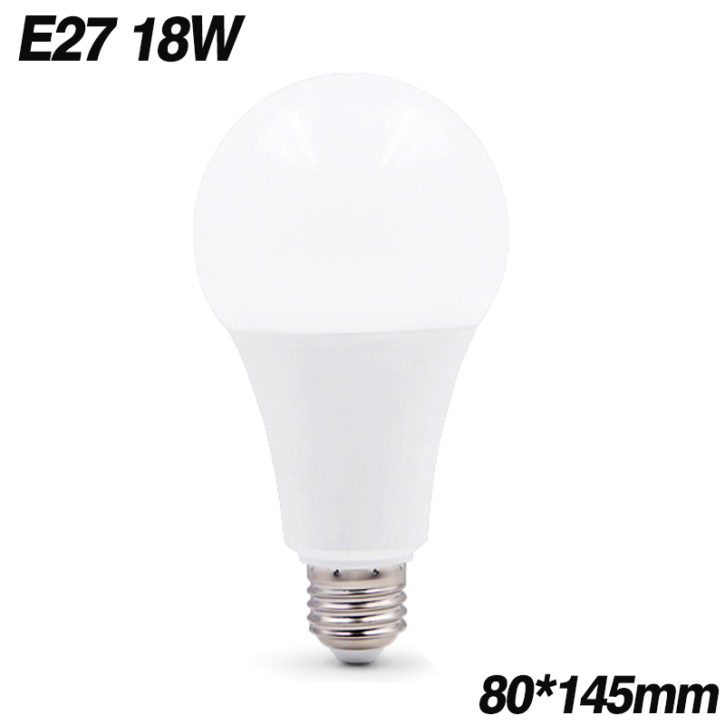 Ampoule LED haute puissance E27 E14 lampe 3W 5W 7W 9W 12W 15W 18W AC220 240V blanc froid blanc haute luminosité Lampada lumière LED: WHITE / YELLOW