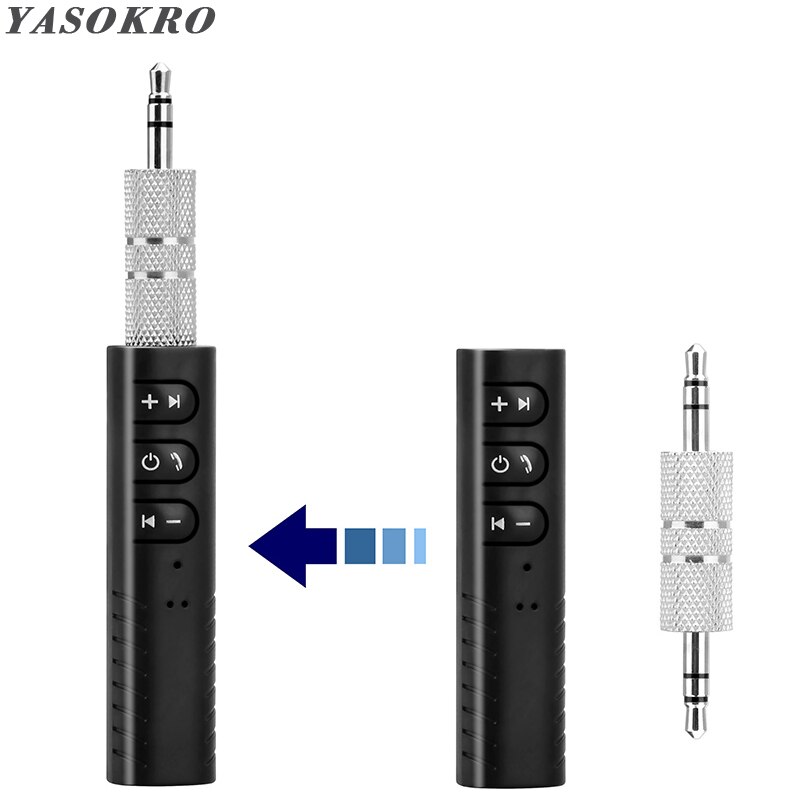 YASOKRO Auto Bluetooth AUX 3.5mm Jack Bluetooth Ontvanger Handsfree Call Bluetooth Adapter Auto Zender Auto Muziek Ontvangers