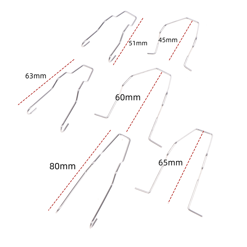 6Pcs Metal Headlight Bulb Spring Clips For H1 H3 H4 H7 Car Headlamp Light Bulb Retainer Spring Clips Buckles: Default Title