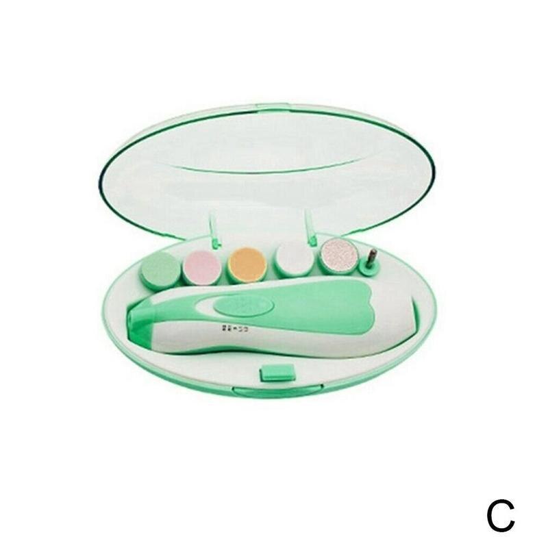 Elektrische nagelknipper voor baby's, kinderveiligheid, pedicure, tondeuse, abs-schaar, nagelgereedschap, snijder, babyverzorgingssets: Groente