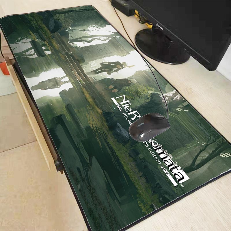 Alfombrilla Mairuige Nier Automata para ordenador, alfombrilla de ratón para gamers de 90x40cm, alfombrilla de ratón a la de gran bloqueo en los bordes, alfombrillas para escritorio de oficina