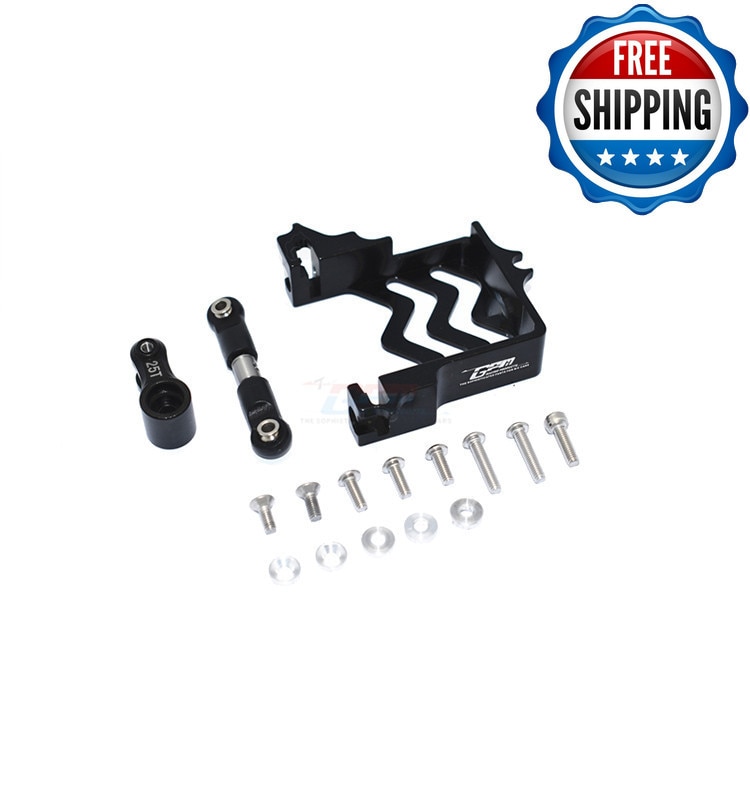 alluminio lega servo base + inossidabile acciaio timone asta + 25T servo braccio per TRAXXAS 1/10 MAXX mostro camion-89076-4