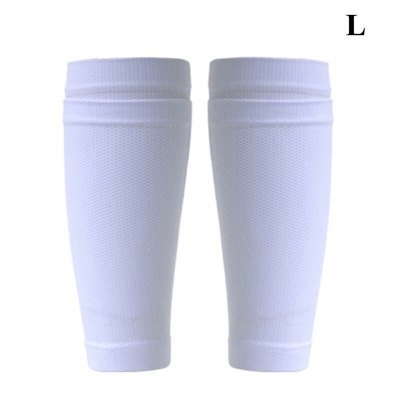 1 Pair Kids Chinldren Soccer Protective Socks With Pocket Football Shin Pads Leg Sleeves Supporting Shin Guard Adult Children So: white M