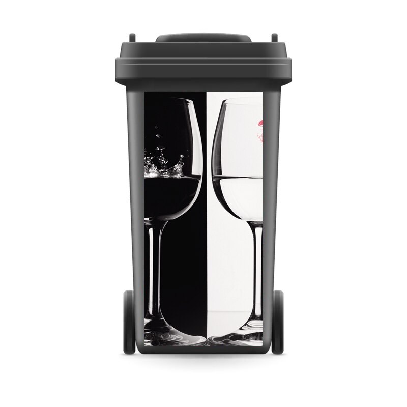 Popular DIY Rubbish Bin Sticker Vinyl Removable Waterproof Sticker Decals Ktichen Accessories Home Decoration Items: 3 / 37x82cm(For240liter)