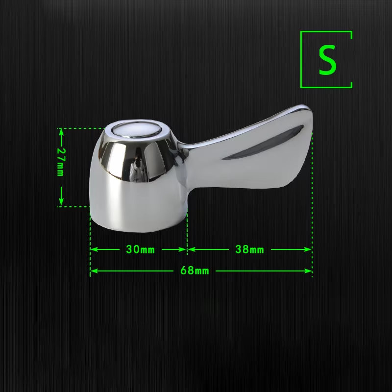 Cold Faucet Switch Handle Kitchen Bathroom Accessories Chrome Plated Shower Basin Handwheel Mixer Tap Spool Repair Parts: WHITE