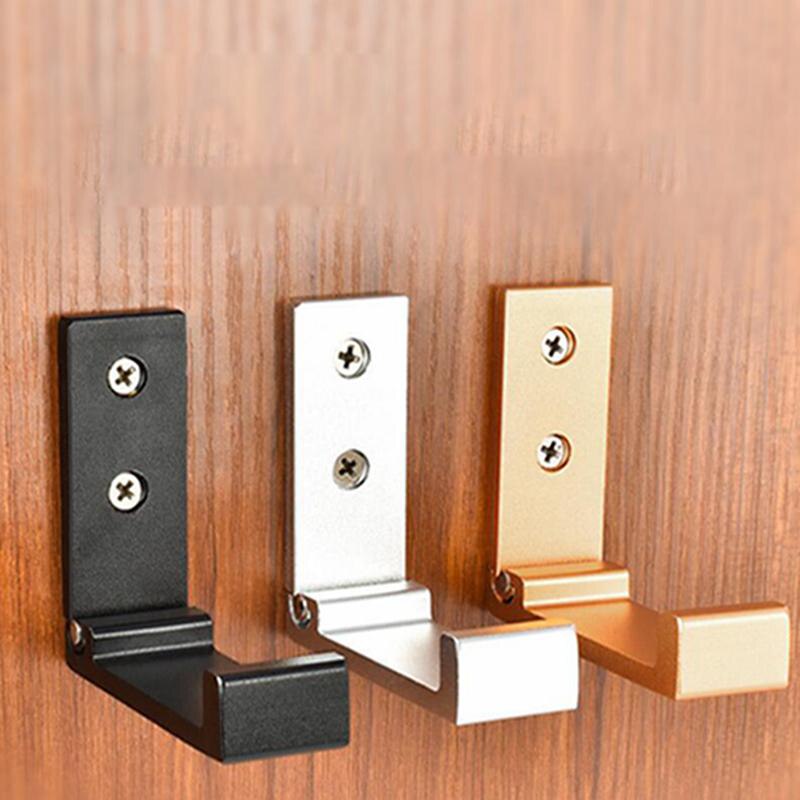 Ganchos plegables para puerta de pared, Perchero de ropa, sombrero, bolsos colgadores de aleación de aluminio, cocina, baño, ganchos de toallas a prueba de herrumbre, gancho individual plegable