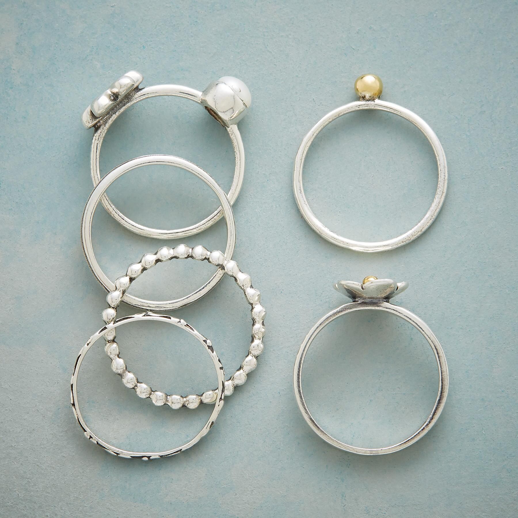 Trendy Eenvoudige Ringen Set Voor Vrouwen Elegante Bloem Parel Etnische Stijl Vinger Trouwringen Engagement Sieraden Accessoires