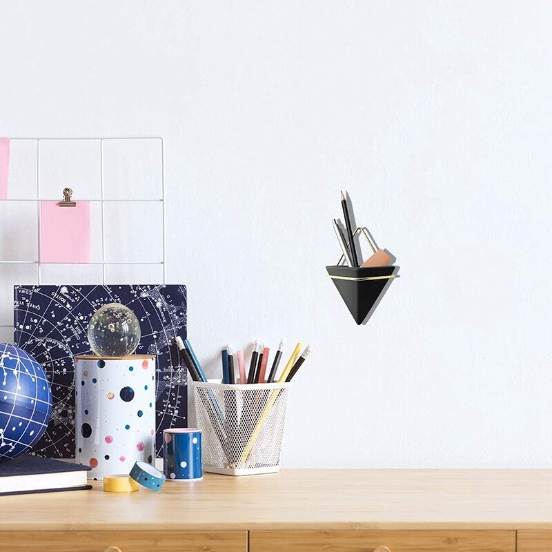 Geometric Wall Planter Indoor Room Office Wall Decor Hanging Succulent Planters Black Geometric Decor Wall Planter