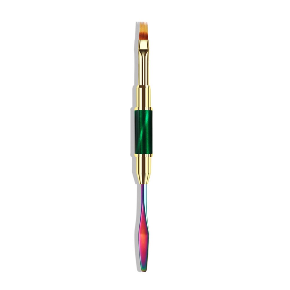 Cat Eye Dual-End Nail Art Pen Kleur Mengen Pen Nail Liner Drawing Pen: Dark green
