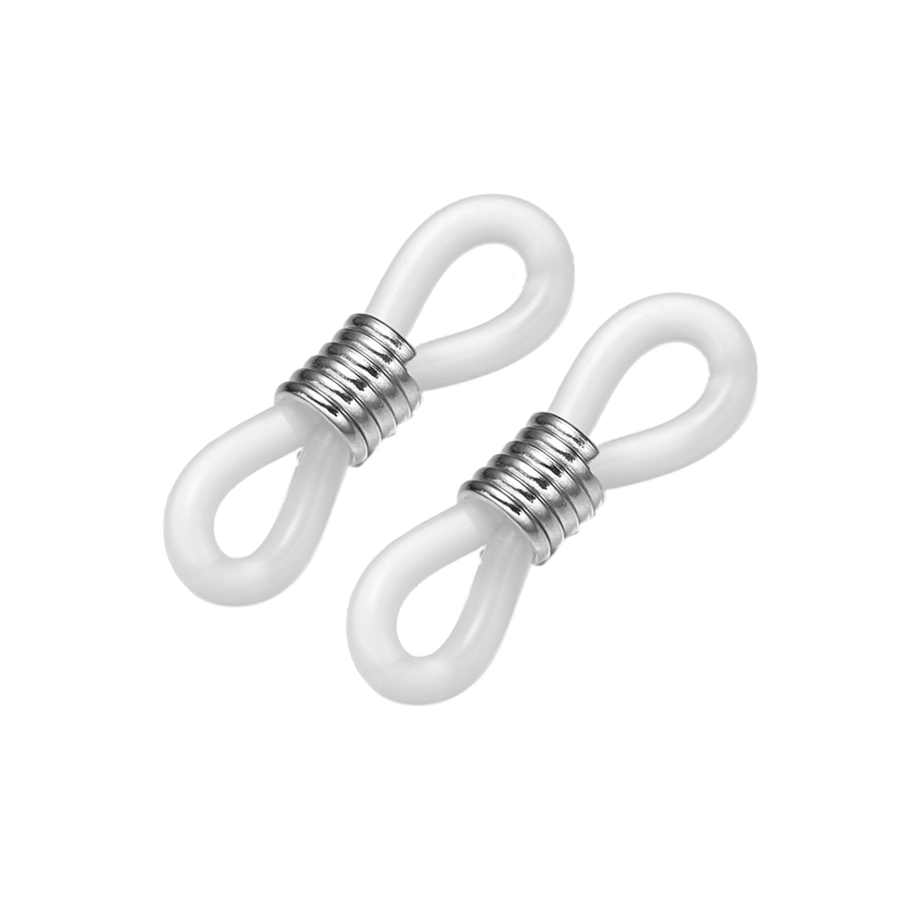 50Pcs Eyeglass Chain End Adjustable Spring Rubber End Connector for Eye Glasses Sunglasses Cord Holder Strap Loop Necklace Chain: Red