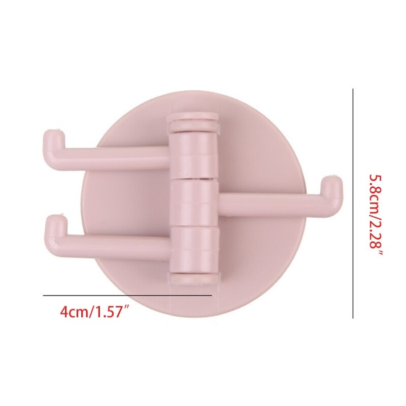 Plastic Sticky Household Non-Marking Paste 3-Branch Rotating Hook Holder