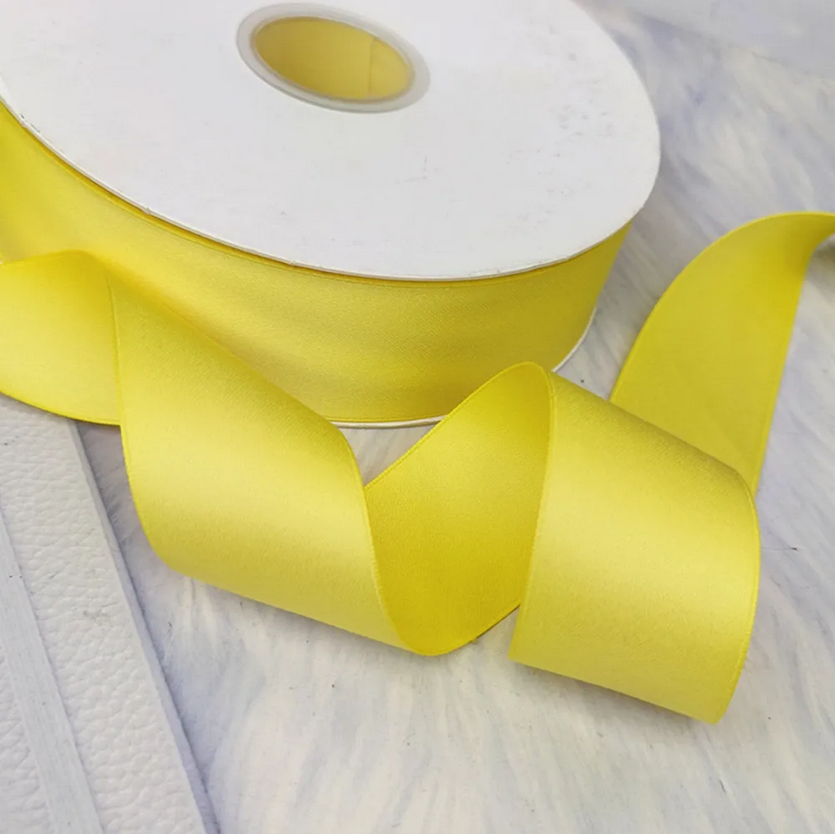 Ruban en Satin finition mate, 5Yards, 3.8CM, nœuds de bricolage, matériel Bouquet de fleurs, boîte à gâteaux , vêtements d'emballage, décoration de fête de mariage