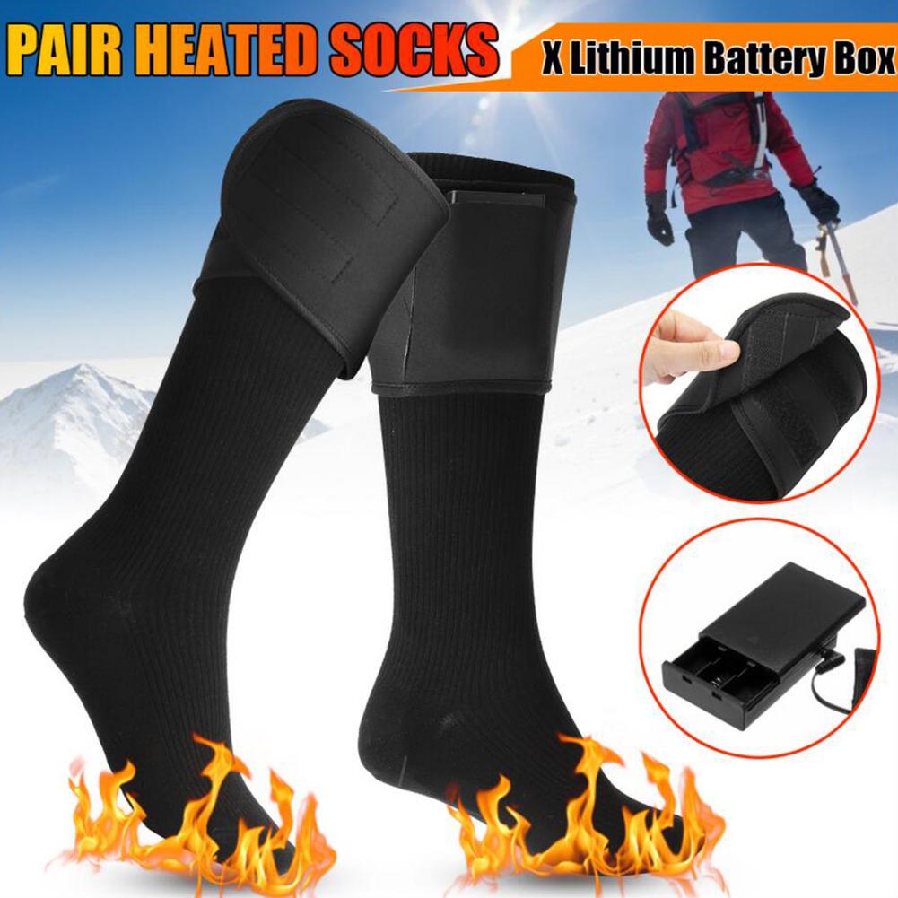 2 Pcs Verwarmde Sokken Elektrische Voeten Warmers Been Warmer Warm Houden Winter Oplaadbare Batterij Verwarmde Sokken Mannen Vrouwen