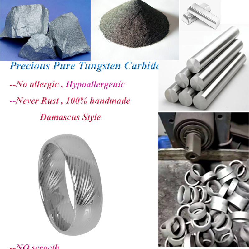 unique 8mm wedding band tungsten carbide rings for men male accessories jewelry finger damascus steel ring never fade