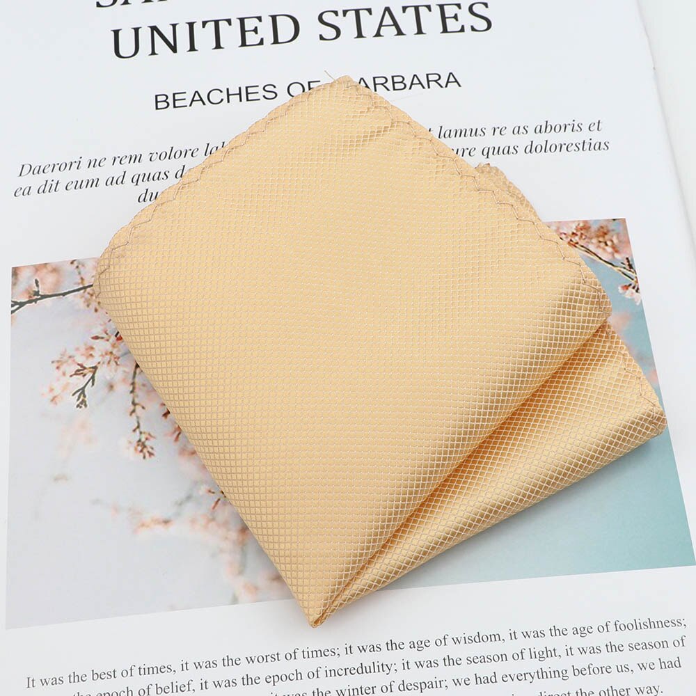 Effen Kleur Zakdoek High Pocket Vierkante Vintage Polyester Mannen Handdoek Hanky Voor Business Party Pak Accessoires: 15