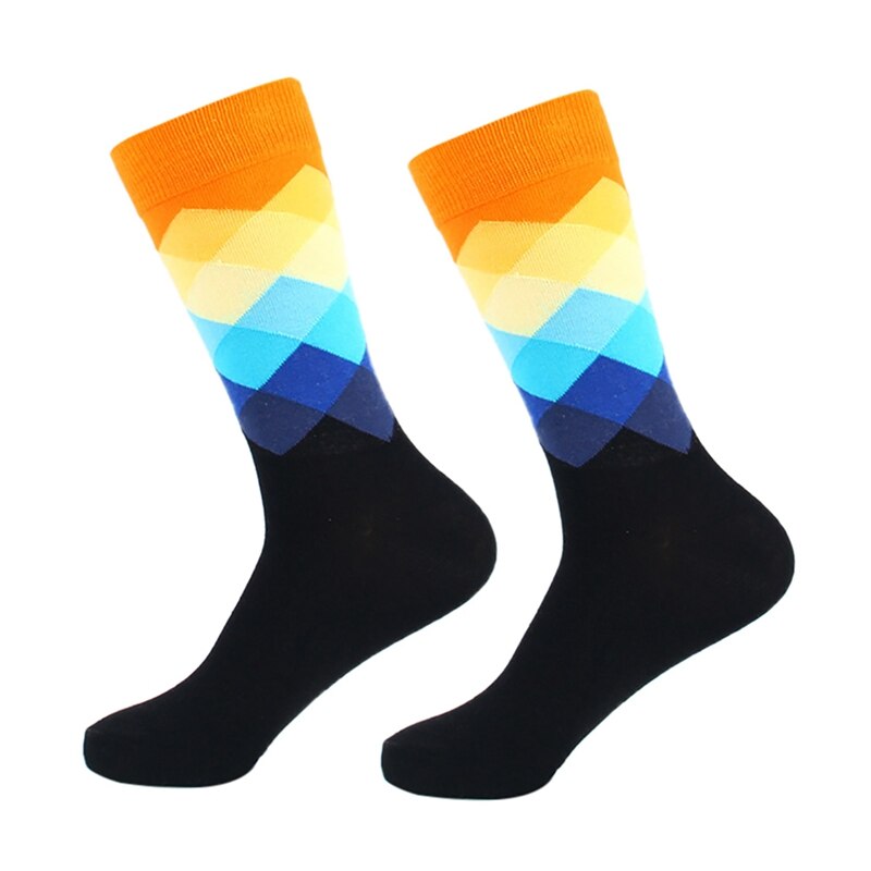 Men Socks Gradient Male Men Compression Socks Cycling Running Compression Socks Casual Dress Long Socks: 8