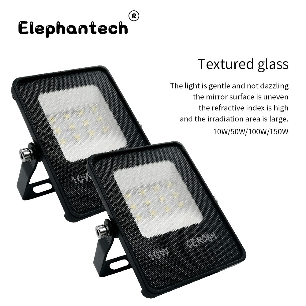 Reflector LED de 220V, 50W, 100W, 30W, 20W, 10W, alto brillo, IP66, Iluminación para exteriores impermeable, para pared