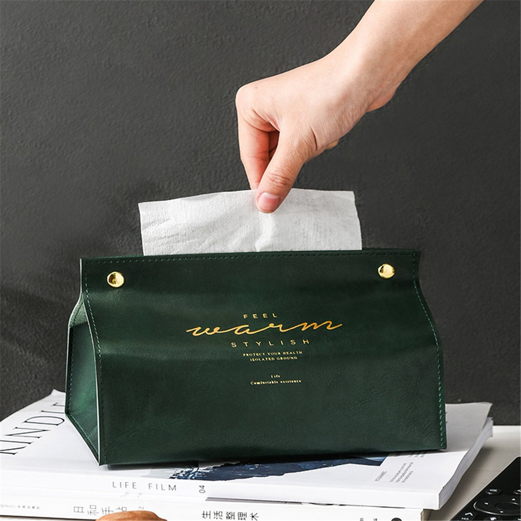 Tissue Case Box Reusable Nordic Style Napkin Tissue Holder Tissues Box Paper Dispensing Case Table Tissue Box Cover Holder