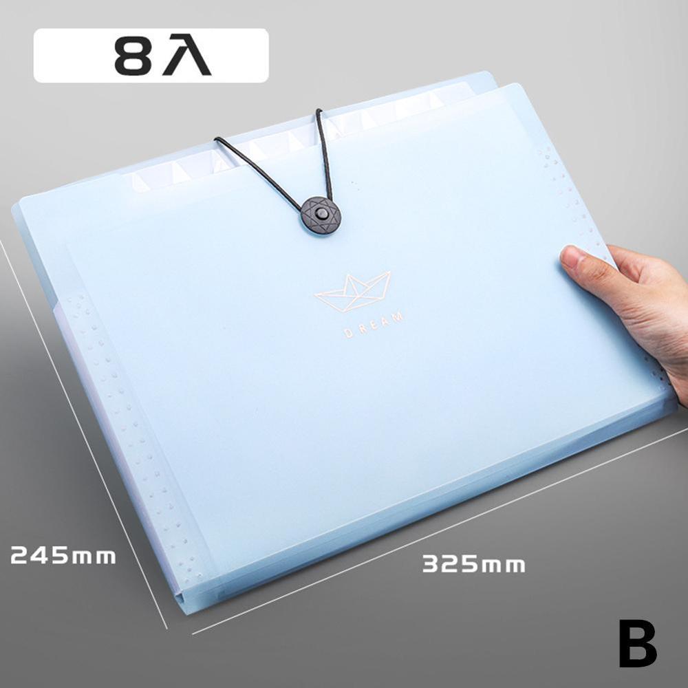 1pc 245*235mm Document Folders For School Office Organizers For Documents Folder Office School Expanding File Organ Bag Bin W6L4: B