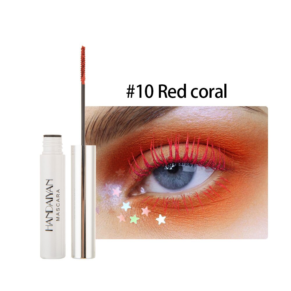1pcs Color Mascara Waterproof 4d Silk Fibre Express Mascara Long-lasting Curling Lengthening Color Mascara 5ml: 10