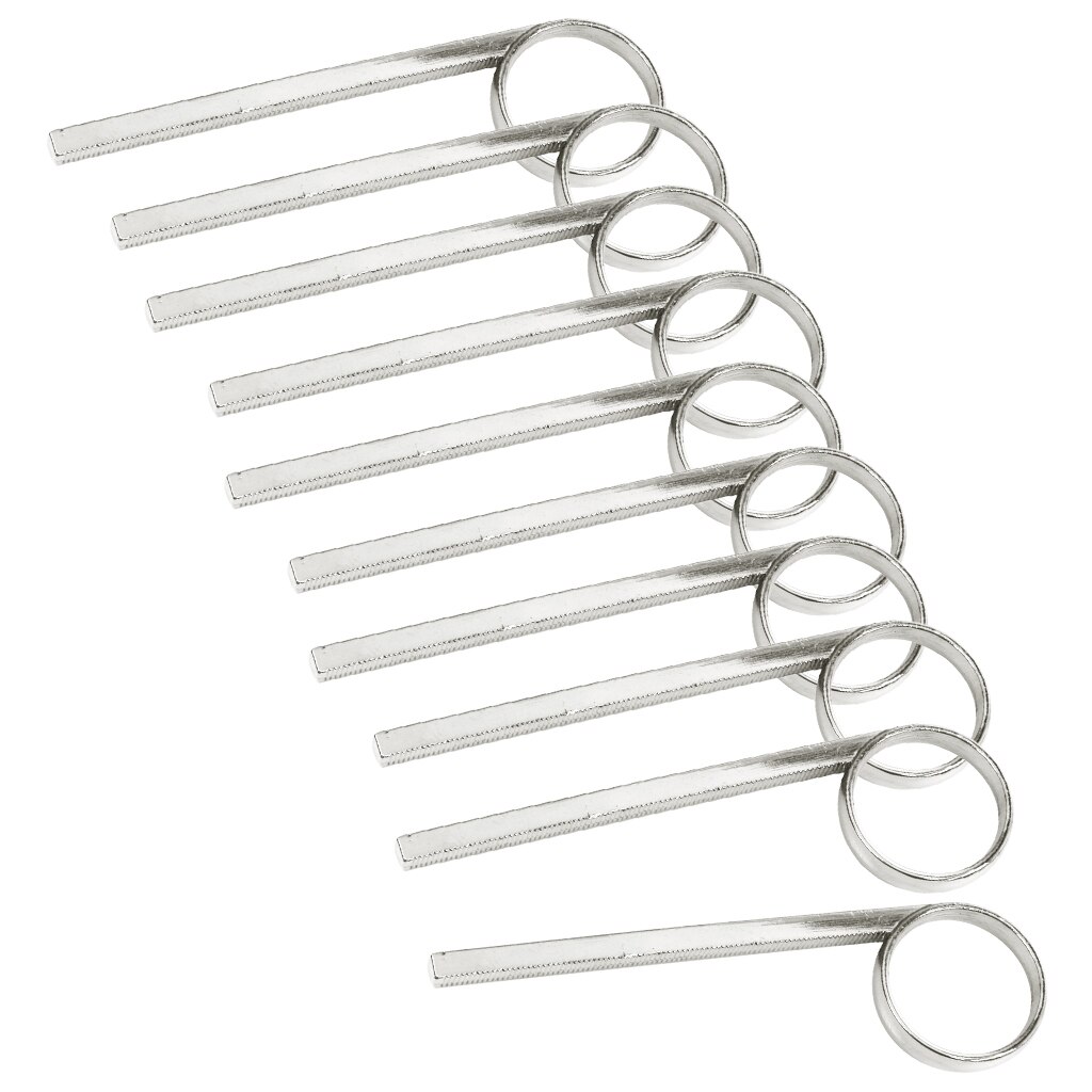 10 Pieces Silver Plated Trumpet Slide Finger Ring for Trumpet Cornet Repairing Replacement Parts