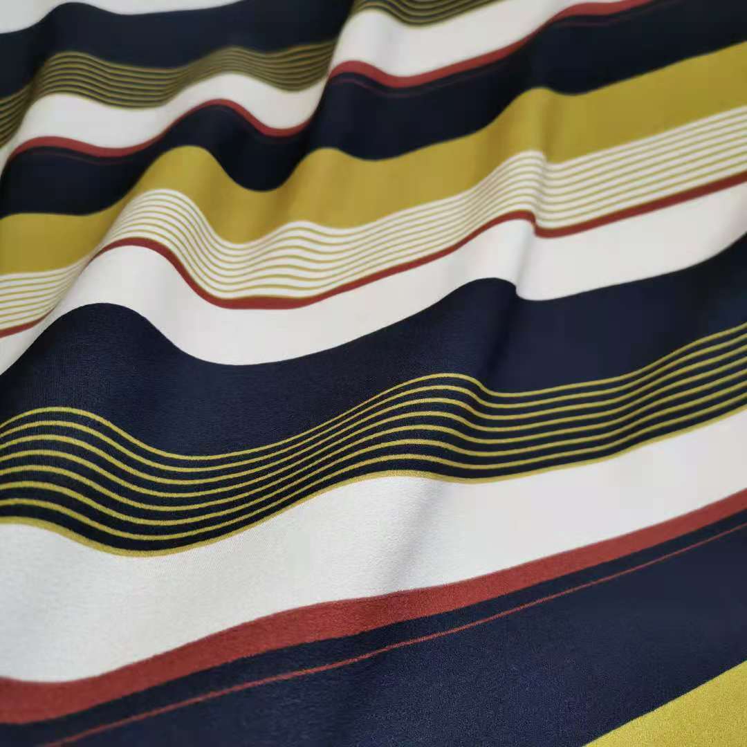 Rayure robe en mousseline de soie tissu élastique fête jupe tissu bricolage matériel de couture