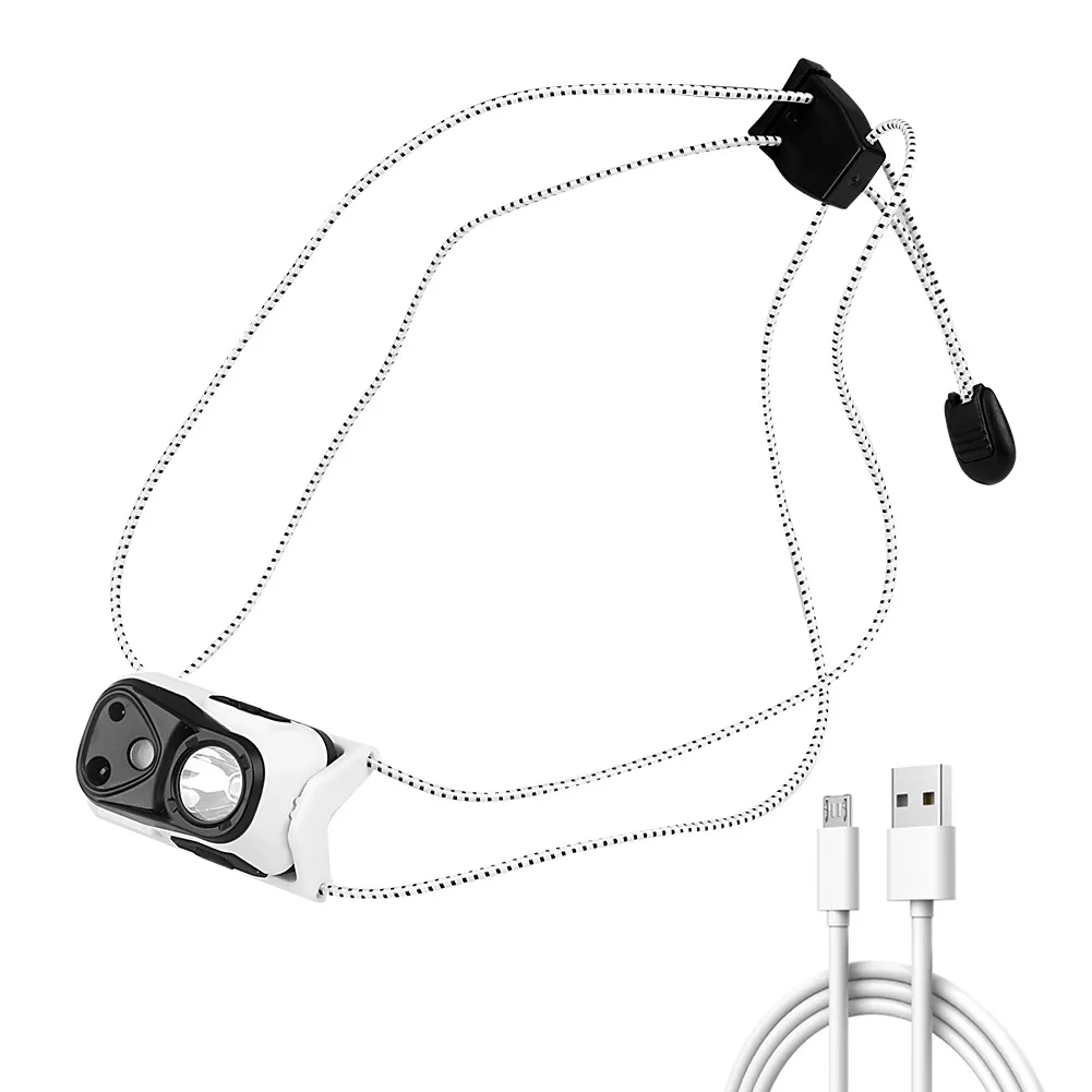 LED-koplamp Werkkoplamp USB Oplaadbare Waterdichte Hoofdlamp Ultralight Bewegingssensor Koplamp voor Kamperen Wandelen Vissen