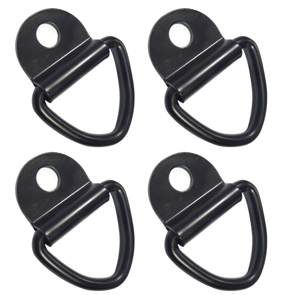 4pcs Kayak Stainless Steel Lashing D Shape Rustproof Truck Trailer Forged Tool Tie Down Car Load Securing Triangle Hook Rings