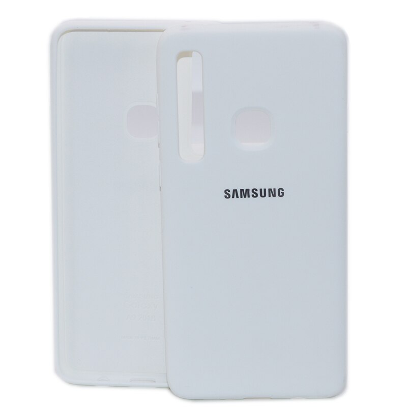 Dla Samsung A9 2018 przypadku cukierki kolor miękkiego silikonu zderzak przypadki na Samsung Galaxy A9 2018 przypadku telefonu dla Samsung A9 2018 okładka: White