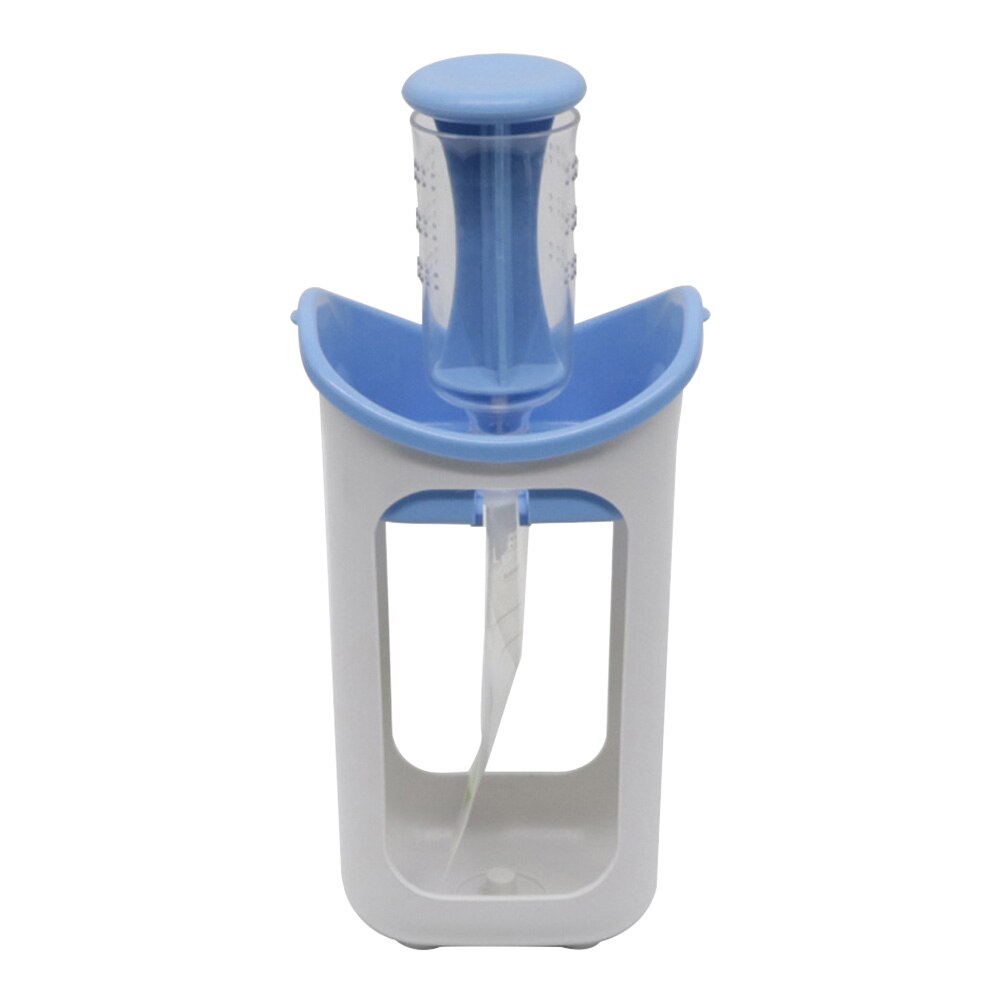 Molino infantil con bolsa reutilizable, máquina de alimentación, congelador, almacenamiento Manual, zumo de frutas, estación de exprimir casera, fabricante de alimentos para bebés: Azul
