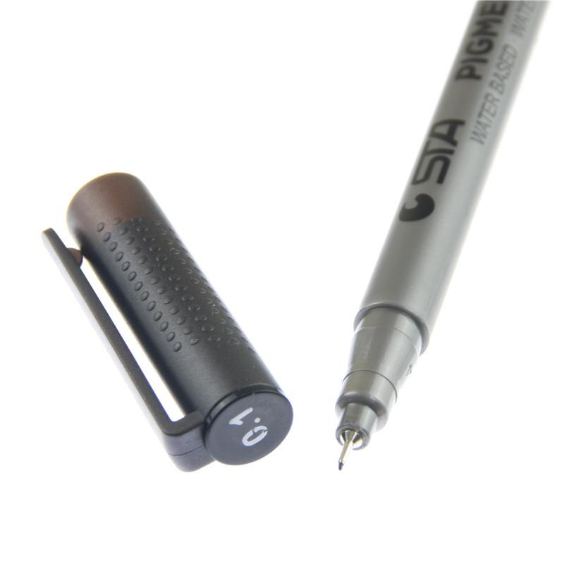 2 Pcs Micron Pen Variety Of Pen Tip Size Micro-line Ultra-fine Ink Pen Permanent Art Mark Comic Cartoon: 01