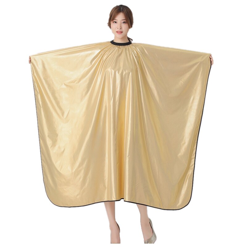 Kapper Professionele Haar Styling Cape Volwassen Waterdichte Kapper Kapsel Sjaal Kapsalon Thuis Kappers Schort Jurk: K008-Golden