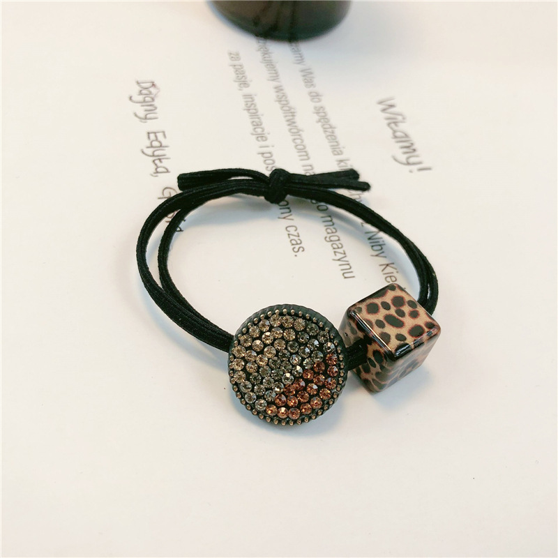 Colorful Leopard Print Big Ball Hair Accessories Hair Ties Headdress For Women Colored Grape Elastic Hair Bands Rubber Bands