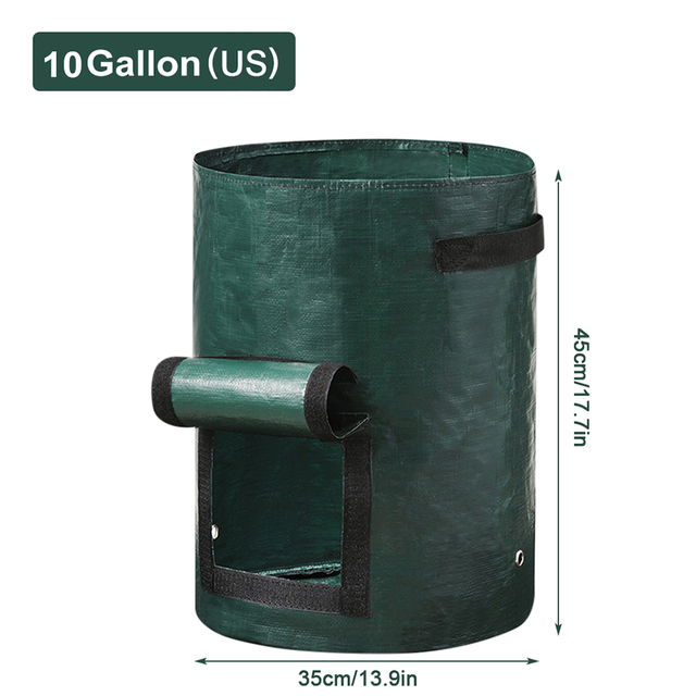 Garden Grow Bags 3/5/7/10 Gallon Plant Growing Bags PE Vegetable Planter Growing Bag DIY Fabric Grow Pot Potato Onion Bag: plum