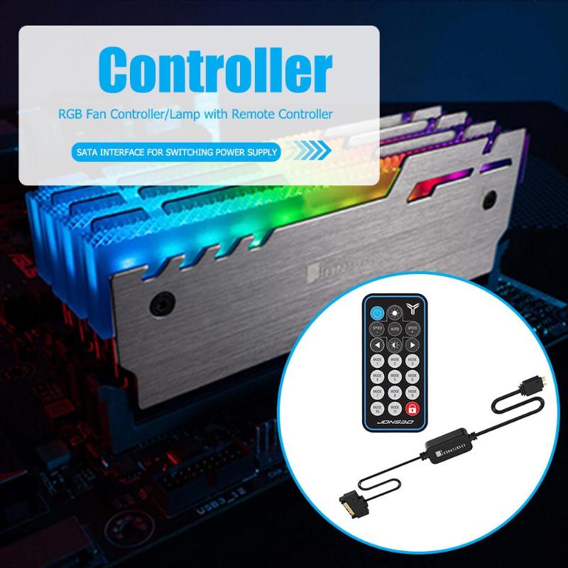 Jonsbo AURA RGB Controller Remote Control 5V 3Pin SATA Power Supply Memory LED Cool Light Stripe Symphony Edition for PC Case