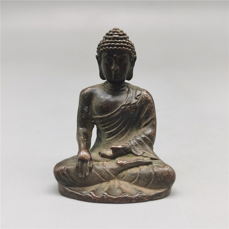 Chinese Tibet Boeddha Bronzen Standbeeld Koper Boeddha