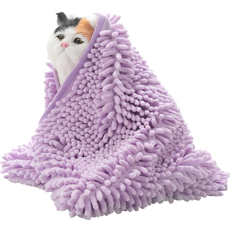 Pet Bath Towel Dog Cat Dry Towls Soft Grooming Massager Absorbent Towel Quick-drying Multipurpose Cleaning Tool Pet Supplies