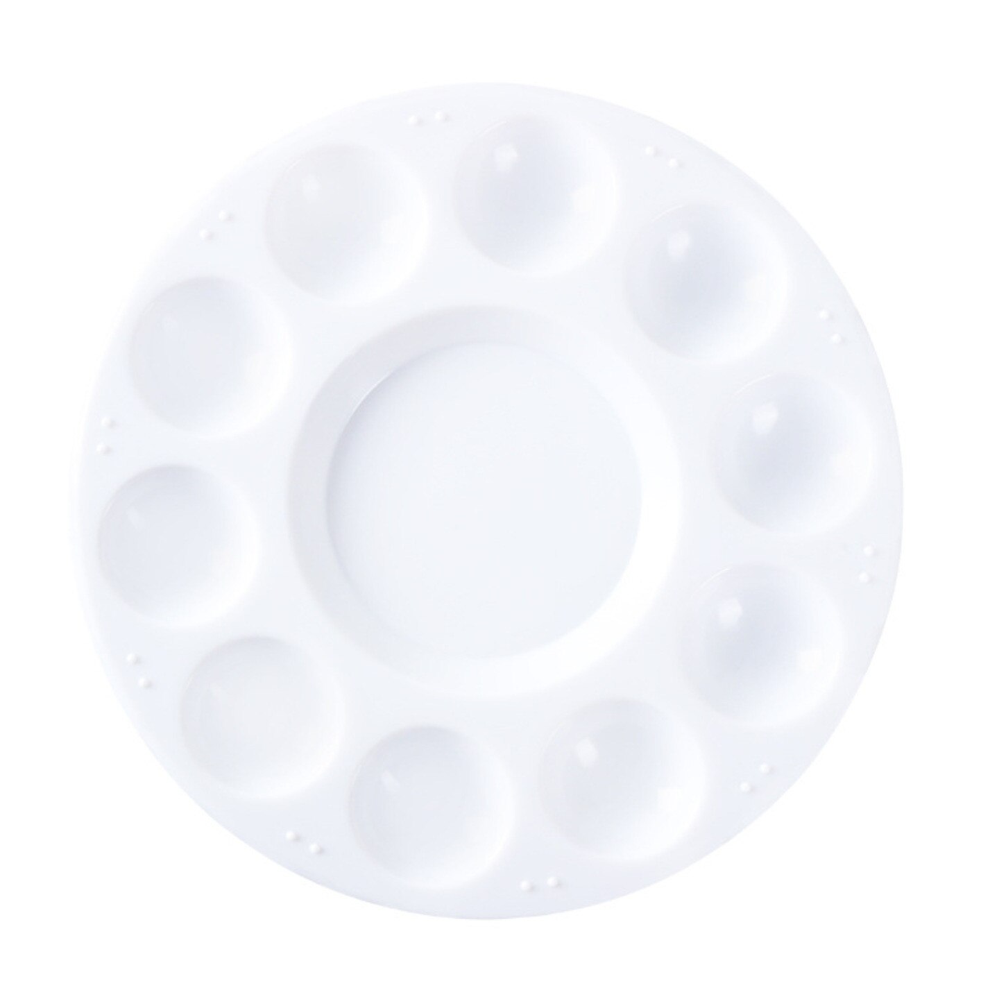 Paleta de pintura de Arte de plástico, paleta de colores para óleo, acuarela, paleta, herramienta de pintura, 1 ud.: Blanco