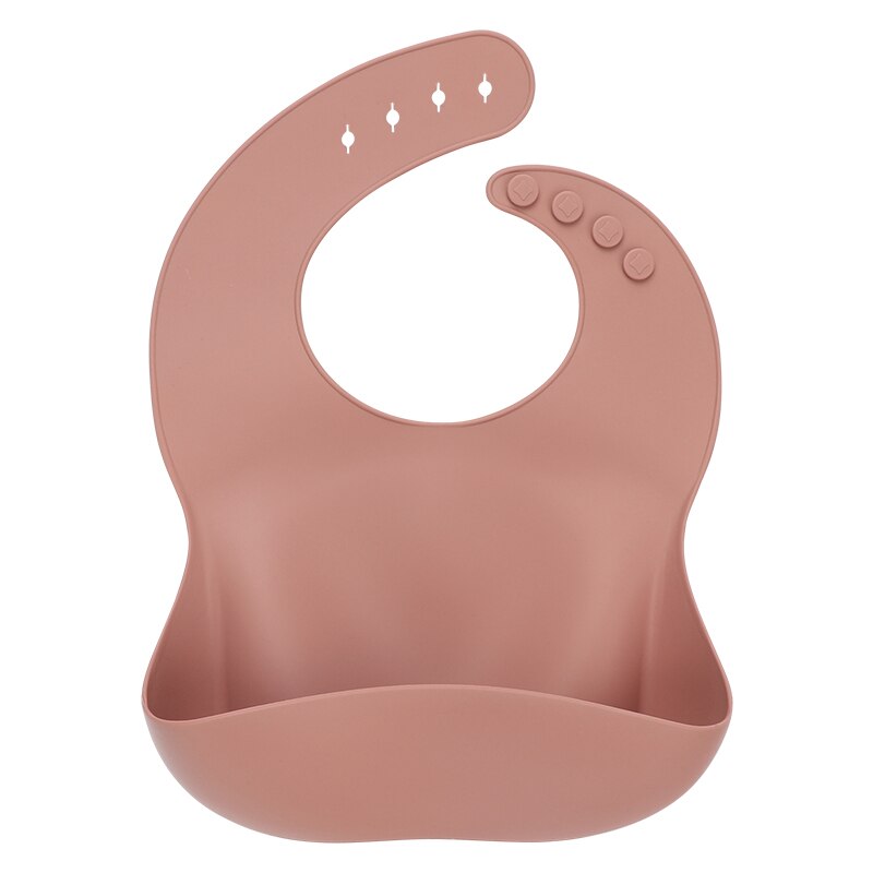 Solid Silicone Bibs Baby Feeding Saliva Towel Waterproof Soft Cloths Bandana Lightweight Infant Bibs Aprons Adjustable: bib02