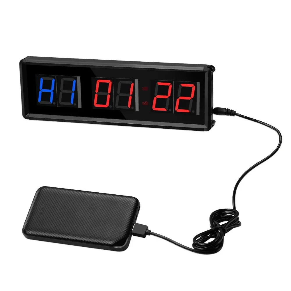 Digital Countdown Clock Stopwatch With Remote LED Interval Timer Clock For Home Gym Fitness Crossfit Stopwatch Fitness Equipment