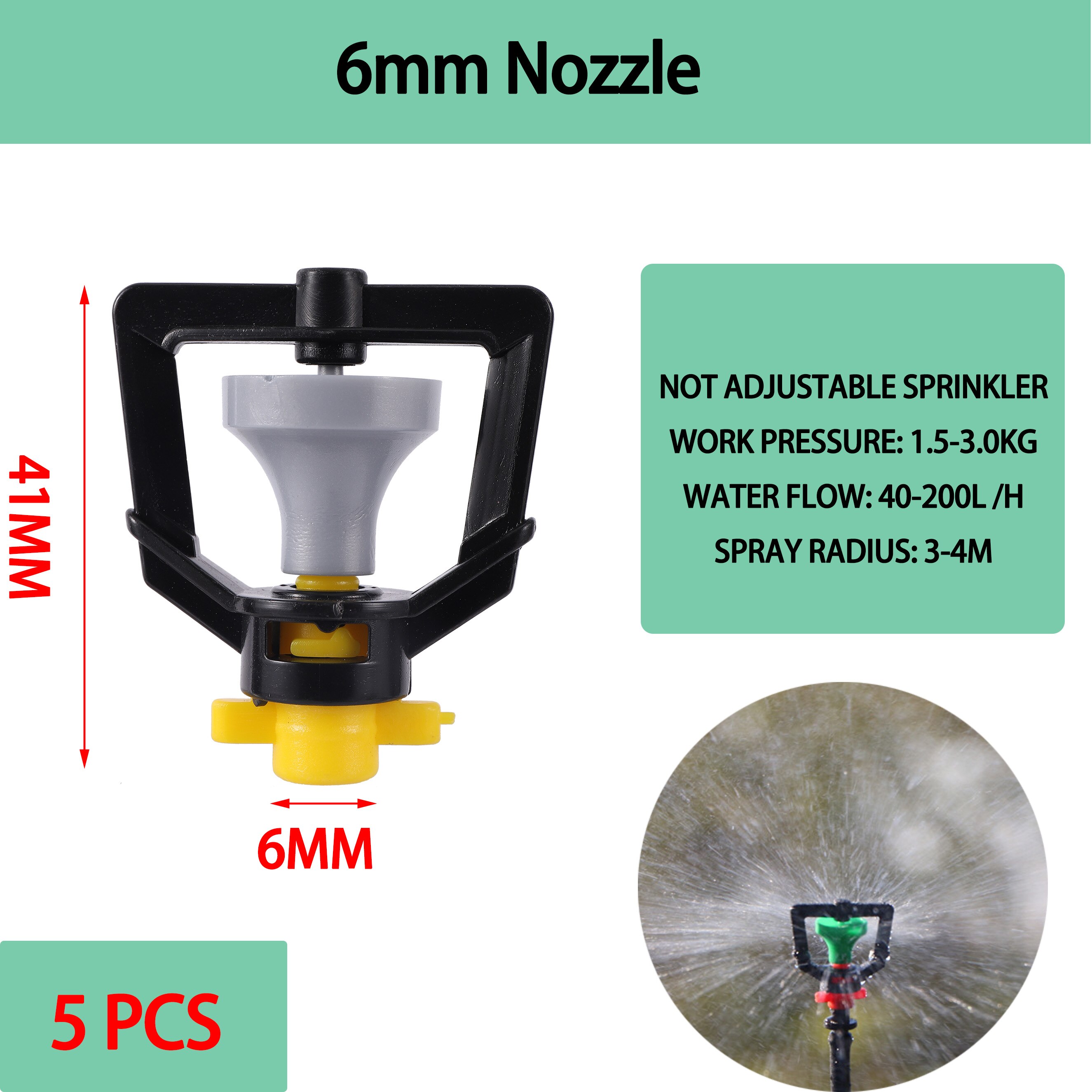 6mm Rotary Sprinkler Garden 360 Degree Rotary Hanging Atomizing Nozzle Watering Anti-Drip Anti-Leak Drip Irrigation Accessories: Burgundy