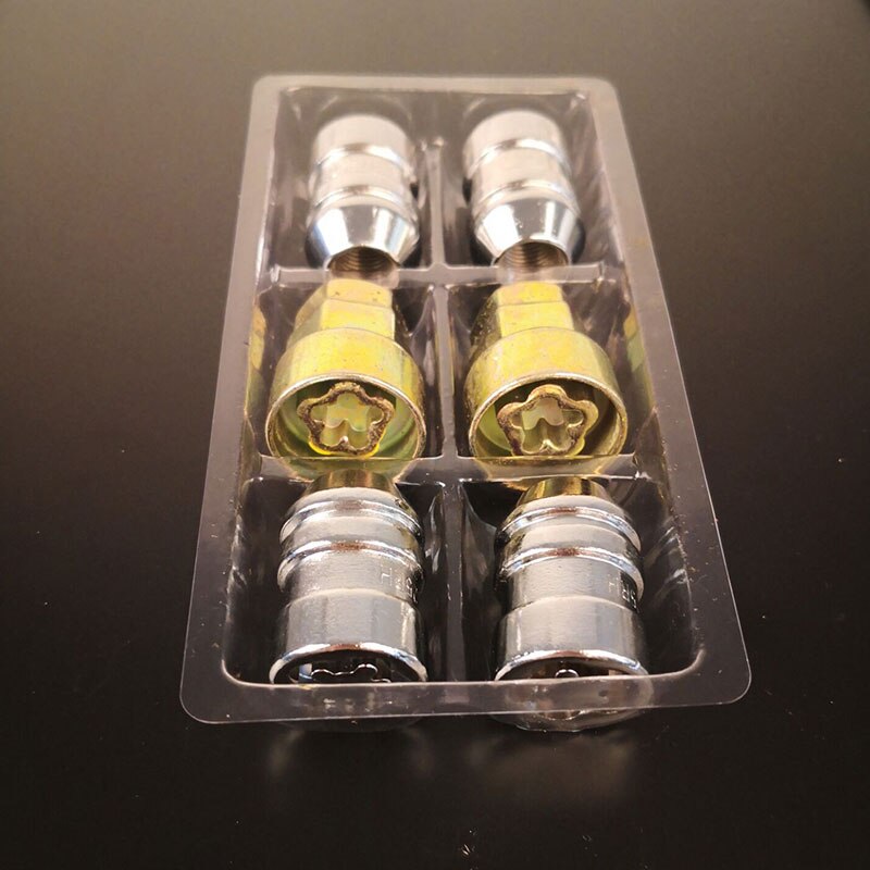 Anti-theft Wheel Bolt Lock Nut Key Car Auto Anti-theft Bolts Wheels Screw Lock M12x1.25 with Security Key for Nissan
