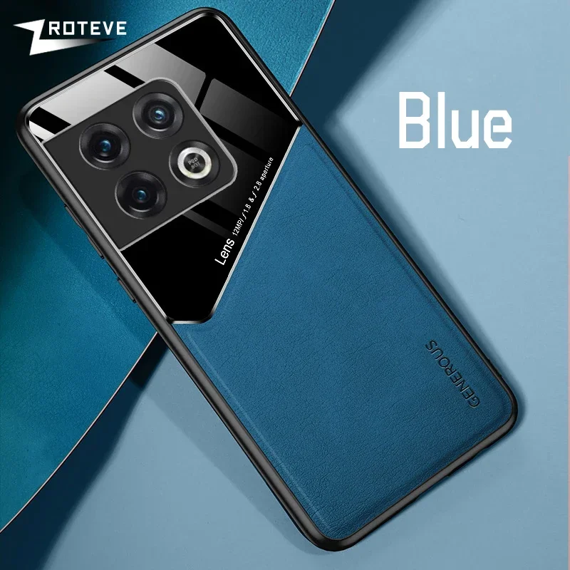 Pour Oneplus10 Pro étui Zroteve PU cuir voiture magnétique dur PC couverture pour Oneplus 10 Pro One plus 10T Oneplus10T 5G coques de téléphone: PVC / Bleu