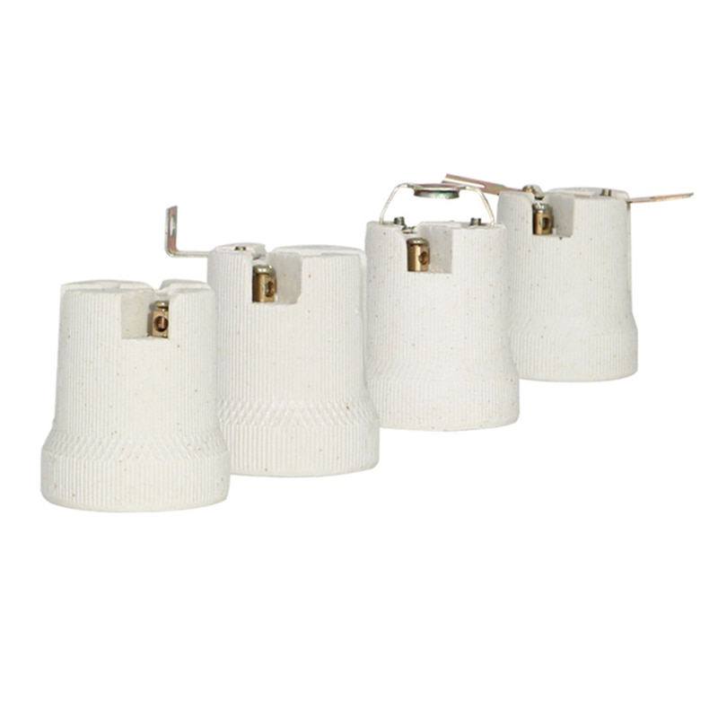 2pcs E27 Ceramic Lamp Cap Screw E40 Lamp Holder Pottery and Porcelain E14 Bases for Ceiling Lamp Retrofit