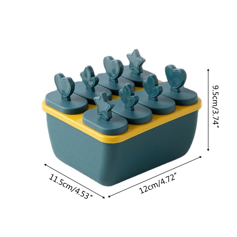 A0KE DIY Cute Shape Reusable Ice Cream Mold Plastic Convenient to Hold for Kids Easy Clean Can be Disassembled Durable