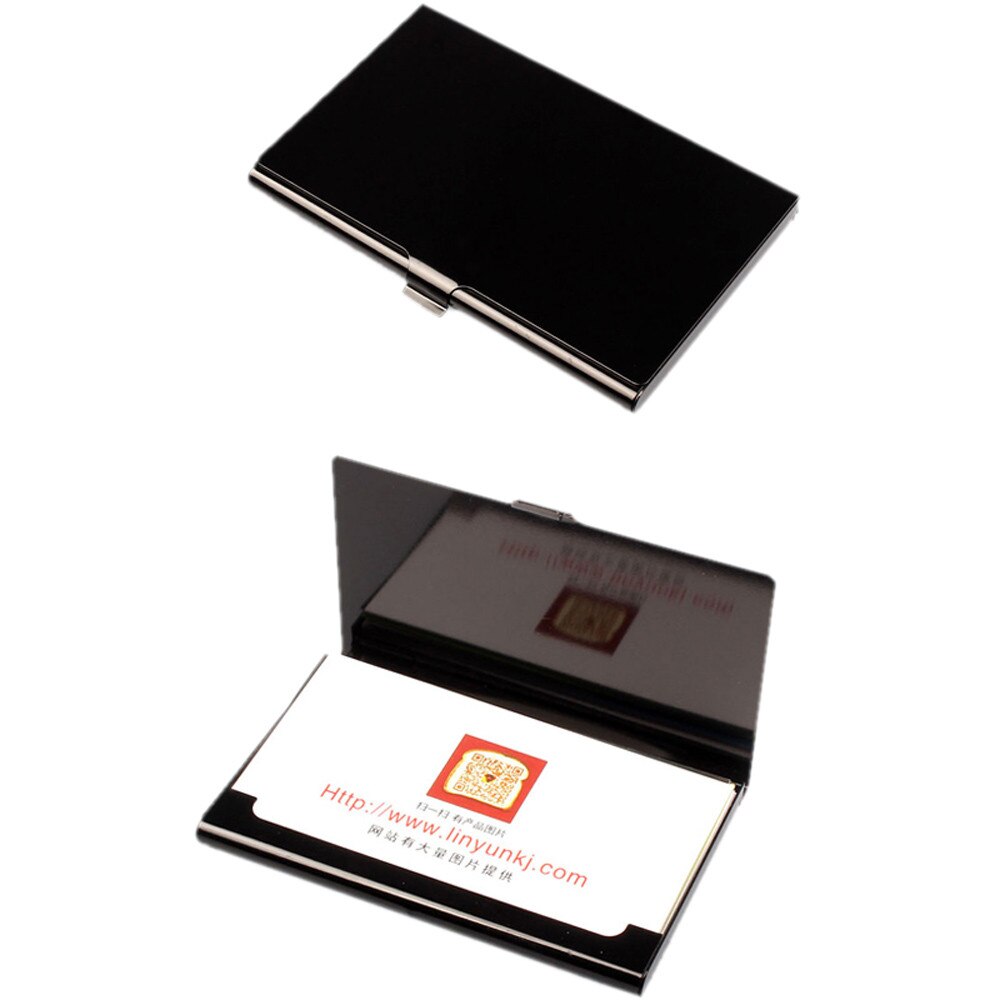 Porte-cartes professionnelles créatives en acier inoxydable support en aluminium boîte en métal couverture crédit hommes affaires porte-carte carte en métal portefeuille